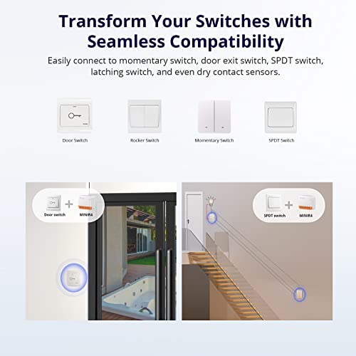 SONOFF MINIR4 10A Smart WiFi Extreme Wireless Light Switch,Universal DIY Module for Smart Home Automation Solution, Compatible with Alexa & Google Home Assistant, No Hub Required - Image 5