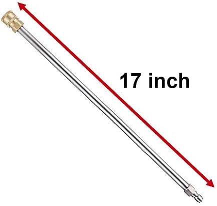 RIDGE WASHER Pressure Washer Extension Wand, 17 Inch Stainless Steel 1/4 Inch Quick Connect Power Washer Lance, 2 Pack - Image 4