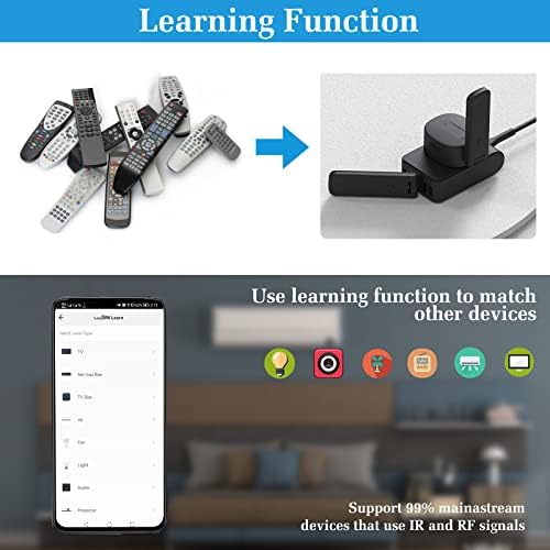 eMylo WiFi Smart IR RF Remote Controller, USB Smart IR RF Remote Control Compatible with Alexa and Google Assistant, IR Blaster for Air Conditioner, TV, Blind, RF Switch, Garage Door - Image 8