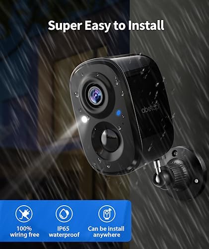 Wireless Outdoor Security Camera Kit, 1080P Outdoor Camera w/ Color Night Vision, AI & PIR Motion Detection, Easy to Install, 2-Way Talk, Cloud/SD, Battery Powered Security Camera Set for Home, Black - Image 2