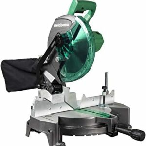 Metabo HPT 10-Inch Compound Miter Saw | 0-52 Degrees Miter Cutting Range (Left/Right) | 0-45 Degrees Bevel Cutting Range (Left) | 15-Amp Motor | Includes 10-Inch 24T TCT Saw Blade | C10FCGS