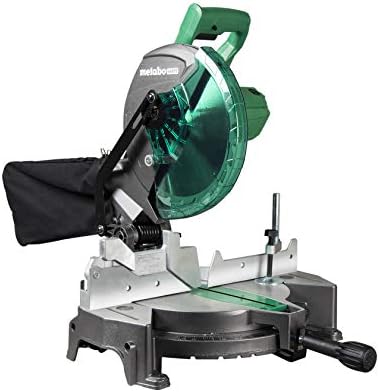Metabo HPT 10-Inch Compound Miter Saw | 0-52 Degrees Miter Cutting Range (Left/Right) | 0-45 Degrees Bevel Cutting Range (Left) | 15-Amp Motor | Includes 10-Inch 24T TCT Saw Blade | C10FCGS