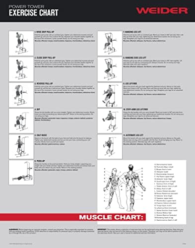 Weider Power Tower with 4 Workout Stations and 300 Lb. User Capacity - Image 7