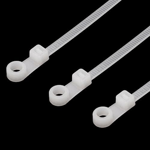YuGtcen Zip Ties with Screw Hole 8 inch, 150 Pcs Mountable head Cable Tie Multipurpose Heavy Duty Nylon Zip Tie for Indoor and Outdoor (8 inch -White) - Image 3