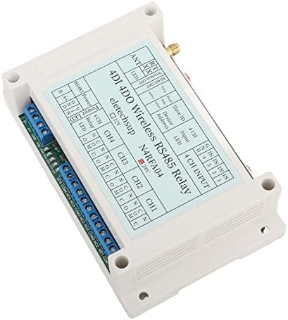 Jopwkuin 4DI 4DO Wireless Relay, Wireless RS485 Relay Module Less Interference 5 Parameters Setting with Antenna for Home Automation(#2)