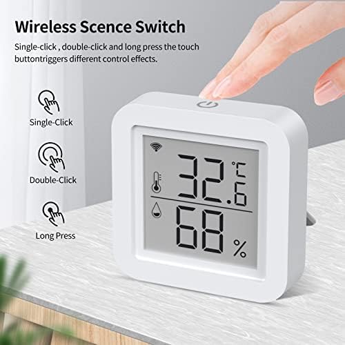 eMylo 3 In 1 Smart Home Assistant, WiFi IR Blaster&Thermometer Humidity Sensor, Smart Home Hub Compatible with Alexa, IR Remote Control Work with Tuya and Smart Life APP for DVD Air Conditioner STB - Image 2