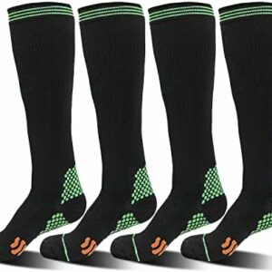 ZEPOHCK 2 Pairs Compression Socks for Men and Women,Running Support Socks for Running, Athletic, Flight Sock - Performance & Recovery