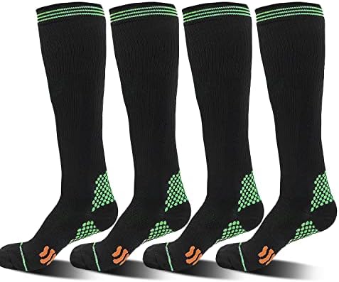 ZEPOHCK 2 Pairs Compression Socks for Men and Women,Running Support Socks for Running, Athletic, Flight Sock - Performance & Recovery