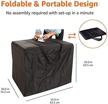 Amazon Basics Portable Foldable Photo Studio Box with LED Light, 1 Count (Pack of 1), Black, 25 x 30 x 25 Inches - Image 6