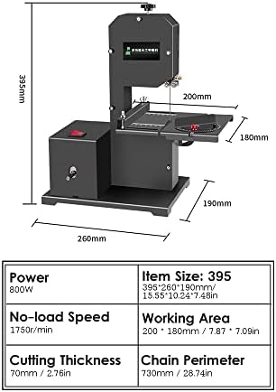 VISLONE Mini Multifunctional Band Saw Machine 1750RPM Benchtop Band Saw Table-Saw Electric Desktop Saws Small Household DIY Cutting Tool Woodworking Lathe Machine - Image 2