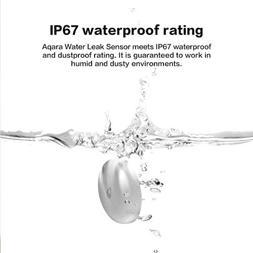 Aqara Water Leak Sensor, Requires AQARA HUB, Wireless Water Leak Detector, Wireless Mini Flood Detector for Alarm System and Smart Home Automation, for Kitchen Bathroom Basement, Works with IFTTT - Image 4