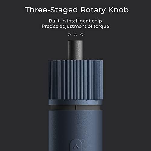 HOTO Electric Screwdriver Kit, 3.6V Cordless Screwdriver Set, Upgraded Capacity, Magnetic Case Lid, Mechanical Knob, 25 S2-steel Bits, 1500 mAh 800 Times, Manual & Electric, USB-C Charging, LED Light - Image 5