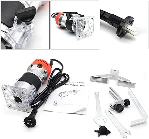 HENHAIY 800W Electric Hand Trimmer, Wood Router Tool Kit, Wood Planer Trimmer, Aluminum Joiner Laminate Palm Cutting Machine, for Woodworking Trimming Router (US plug 110V) - Image 7