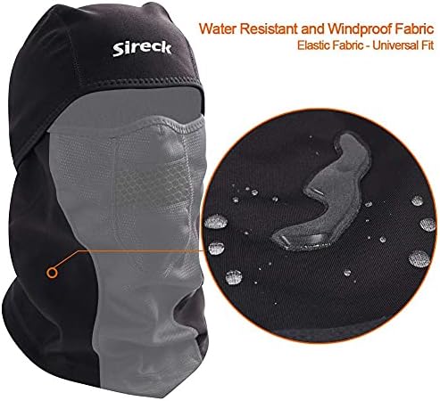 Sireck Cold Weather Balaclava Ski Mask, Water Resistant and Windproof Fleece Thermal Face Mask, Hunting Cycling Motorcycle Neck Warmer Hood Winter Gear for Men Women - Image 7