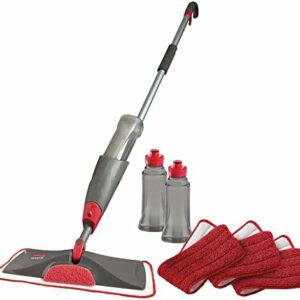 Rubbermaid Reveal Spray Microfiber Floor Cleaning Kit for Laminate & Hardwood Floors, Spray Mop with Reusable Washable Pads, Commercial