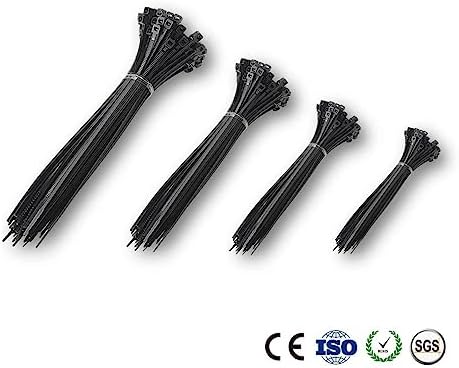 Cubefeller Zip Ties, | 12"+8"+6"+4" / 400 PCS /, Black Zip Ties with 50 Pounds Tensile Strength, Plastic Tie,Self-Locking Nylon Zip Ties for Indoor and Outdoor,Cable Ties in resealable bag - Image 9