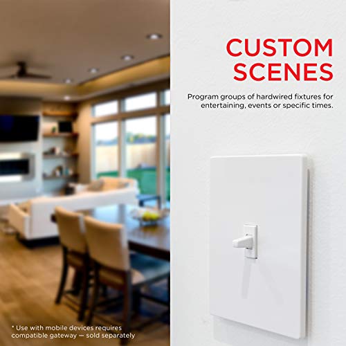 UltraPro Z-Wave Smart Toggle Light Switch with QuickFit and SimpleWire, 3-Way Ready, Compatible with Alexa, Google Assistant, ZWave Hub Required, Repeater/Range Extender, White, 39354 - Image 3