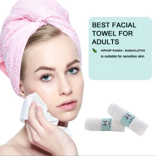 HIPHOP PANDA Bamboo Baby Washcloths - 2 Layer Soft Absorbent Newborn Bath Face Towel - Natural Baby Wipes for Delicate Skin - Baby Registry as Shower(6 Pack) - Image 5