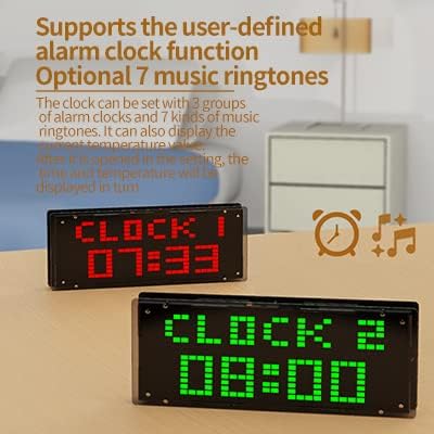 Aoyygg DIY Led Music Spectrum Clock Kit,Led Music Spectrum Display DIY Kit 16x32 Rhythm Light Clock 8 Kinds Spectrum Mode SMD Soldering Project Level Display Light (Blue) - Image 5