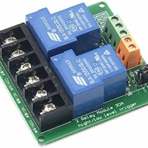 EMCOF 2-Way 30A high and Low Level Trigger Relay Module 5V Smart Home Automation Control