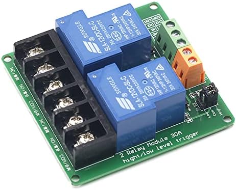 EMCOF 2-Way 30A high and Low Level Trigger Relay Module 5V Smart Home Automation Control