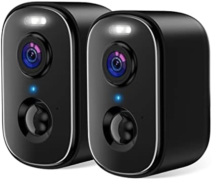 Security Cameras Wireless Outdoor 1080P Battery Powered WiFi Cameras Color Night Vision 2-Way Talk Motion Detection Spotlight/Siren for Home Security Cloud/SD Storage Waterproof indoor camera(2-Pack)