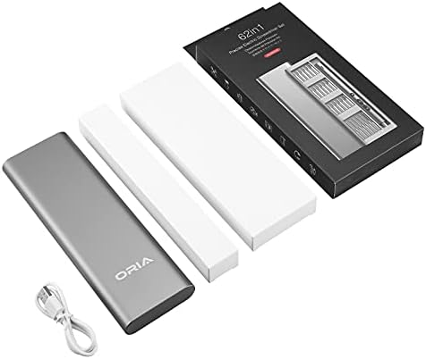 AMIR 62 In 1 Automatic Screwdriver, Mini Electric Precision Screwdriver Set, Power Small Cordless Torque Repair Tools With 48 Magnetic Bits, Led Light, USB Charge, Fix Phone Laptop Toys Watch Camera - Image 8