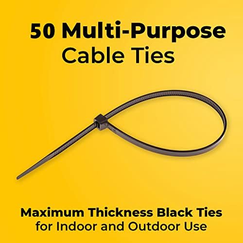 26 Inch Zip Ties Heavy Duty by Strong Ties - 50 Cable Ties Per Pack - Black Zip Ties 200lb Tensile Strength - All Weather UV Resistant, Indoor or Outdoor - Image 3