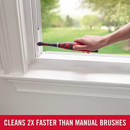 Rubbermaid Reveal Cordless Battery Power Scrubber, Gray/Red, Multi-Purpose Scrub Brush Cleaner for Grout/Tile/Bathroom/Shower/Bathtub, Water Resistant, Lightweight, Ergonomic Grip (1839685) - Image 3