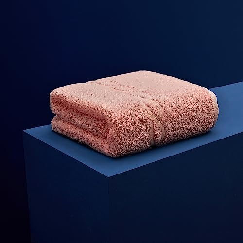 Superior 1000 Gram Egyptian Cotton Oversize 63 x 31 Bath Towel, 1 Piece, Pink Towel Pink Chain - Image 2