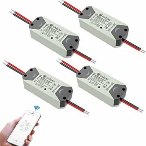 Yasorn WiFi Smart Switch eMylo Wireless Relay Light Switch Tuya Remote Control Module 2.4Ghz WiFi Home Automation Timer Switch Compatible with Alexa Echo Google Home iPhone Android App 4 Pack