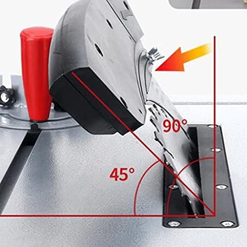 Power Tools Household Woodworking Table Saw Multifunctional Desktop Wood Plastic Panel Saw 45 Degree Bevel Cut (Color : Blue, Size : 48.5 * 44 * 27cm) - Image 5