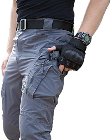 TACVASEN Men's Outdoor Quick Dry Water Repellent Assault Cargo Military Hiking Pants with 8 Pockets - Image 4