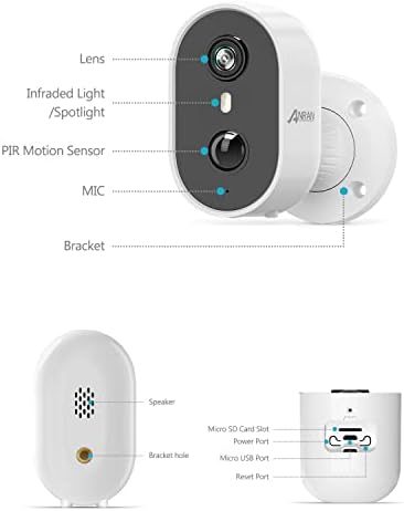 ANRAN 3MP Solar Security Cameras Wireless Outdoor for Home Security, 2K Color Night Vision WiFi Surveillance Home Camera with Solar Panel, Spotlight, PIR Detection, 2-Way Talk, Work with Alexa - Image 9