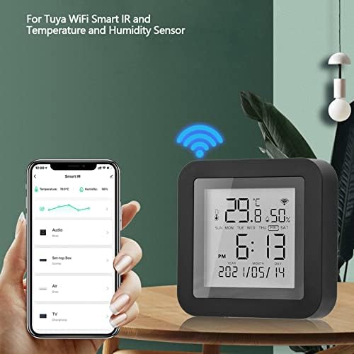 VTOSEN Smart Home Remote Control - Infrared Remote Control with Temperature Humidity Sensor - Square Intelligent WiFi 2.4G Wireless IR Controller for Home Bedroom - Image 3