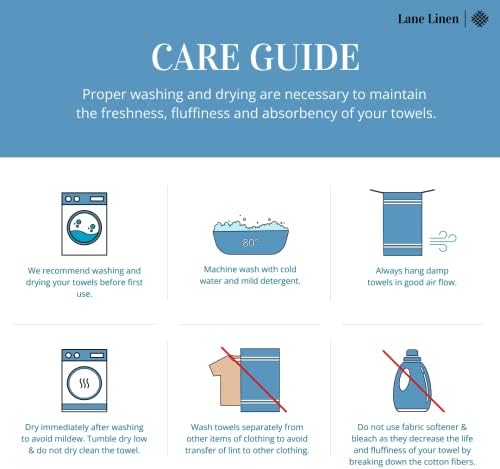 LANE LINEN Bath Sheets Bathroom Towel Set- 2 Pack 100% Cotton Extra Large Bath Towels, Oversized Bath Towels, Luxury Bath Towels Bathroom Set, Shower Towels Bath Towel Sets for Bathroom, 35x66 - Grey - Image 5