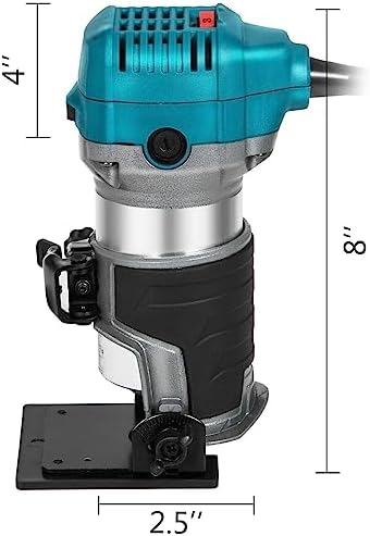 Wood Router Wood Trimmer Machine Electric Hand Trimmer 30000RPM Power Carpentry Tool Woodworking Trimming Grooving Carving (Color : 710W Set 2) - Image 5