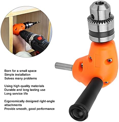 9.35mm/0.4in Connecting Shaft 90 Degree Right Angle Drill Attachment Portable Compact Punch Adapter Attachment Tool for Household Workplace Industry - Image 6