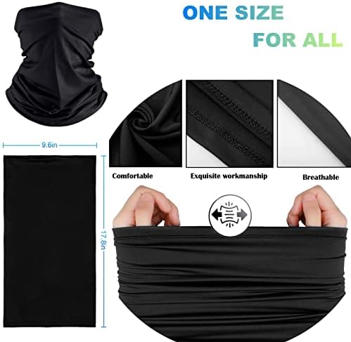 6 Pack Neck Gaiter Balaclava Bandana Gator Face Mask Scart Cover Breathable Sun Protection Headwear for Men Women - Image 6