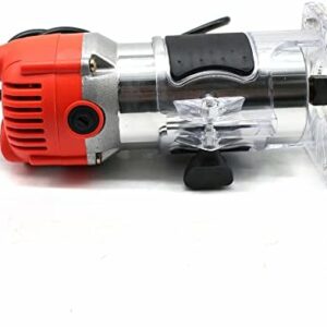 HENHAIY 800W Electric Hand Trimmer, Wood Router Tool Kit, Wood Planer Trimmer, Aluminum Joiner Laminate Palm Cutting Machine, for Woodworking Trimming Router (US plug 110V)