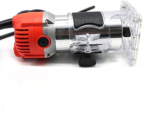 HENHAIY 800W Electric Hand Trimmer, Wood Router Tool Kit, Wood Planer Trimmer, Aluminum Joiner Laminate Palm Cutting Machine, for Woodworking Trimming Router (US plug 110V)
