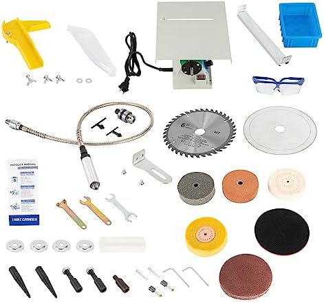 Mini Table Saw, Grinder Polishing Machine, Multifunction Lapidary Saw, Jewelry Polishing Machine, Bench Saw Household for DIY Woodworking Handmade Tool - Image 6