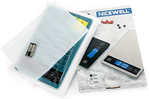 Nicewell Food Scale, 22lb Digital Kitchen Scale Weight Grams and oz for Cooking Baking, 1g/0.1oz Precise Graduation, Stainless Steel and Tempered Glass - Image 8