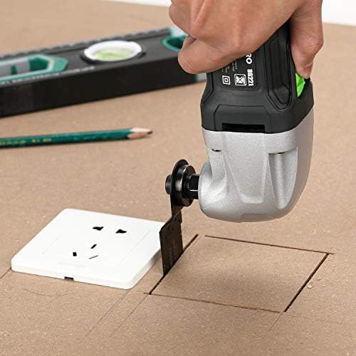 GALAX PRO 22000 OPM 1.5A Oscillating Multi Tool, 3 Degree Oscillating Angle with 3 Pieces Saw Blades, 1 Piece Semi Circle Blade Sanding Plate, 6 Pieces Sanding Papers for Sanding, Grinding - Image 6