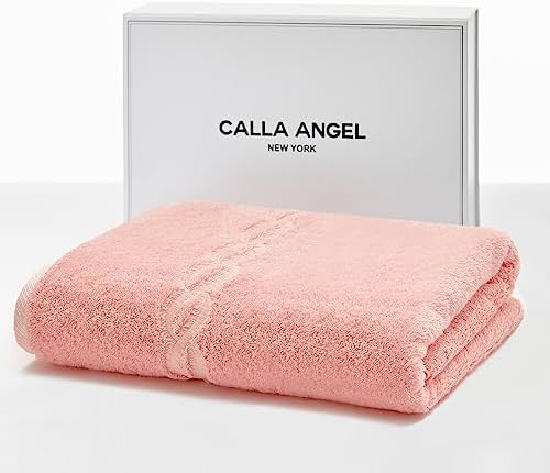 Superior 1000 Gram Egyptian Cotton Oversize 63 x 31 Bath Towel, 1 Piece, Pink Towel Pink Chain - Image 4
