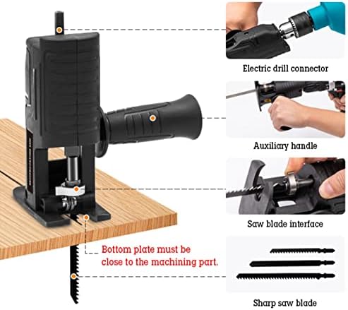 Reciprocating Saw Electric Wireless Saw Handheld Reciprocating Saw Tool-Free Blade Change Electric Drill Accessories for Woodworking, Household, Garden,Wood & Metal Cutting - Image 3