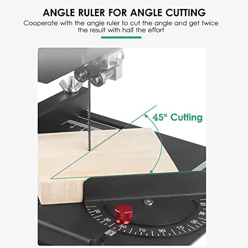 VISLONE Mini Multifunctional Band Saw Machine 1750RPM Benchtop Band Saw Table-Saw Electric Desktop Saws Small Household DIY Cutting Tool Woodworking Lathe Machine - Image 4