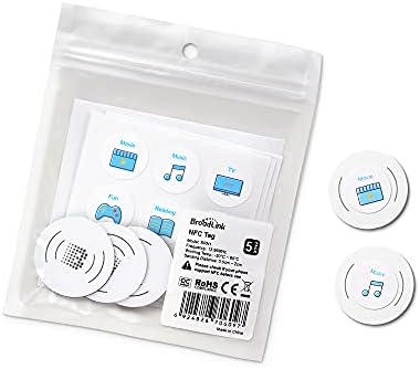 BroadLink NFC Tags, NXP NTAG215 Waterproof NFC Tag Sticker, Trigger Home Automation Devices and Scenes, Compatible with All NFC-Enabled Smart Phones, 5-Pack - Image 8