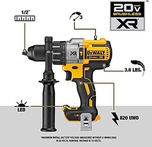 DEWALT 20V MAX Hammer Drill and Impact Driver, Cordless Power Tool Combo Kit with 2 Batteries and Charger (DCK299M2) - Image 3