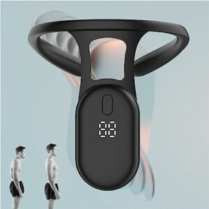 Smart Back Support, Smart Posture Reminder Corrector Device, Electronic Invisible Health Smart Back Support, Back Posture Monitoring Improving The Hunchback Posture Corrector Vibrating (Black)